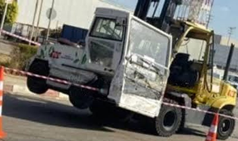 Havalimanında kadın güvenlik görevlisine forklift çarptı: Yoğun bakımda