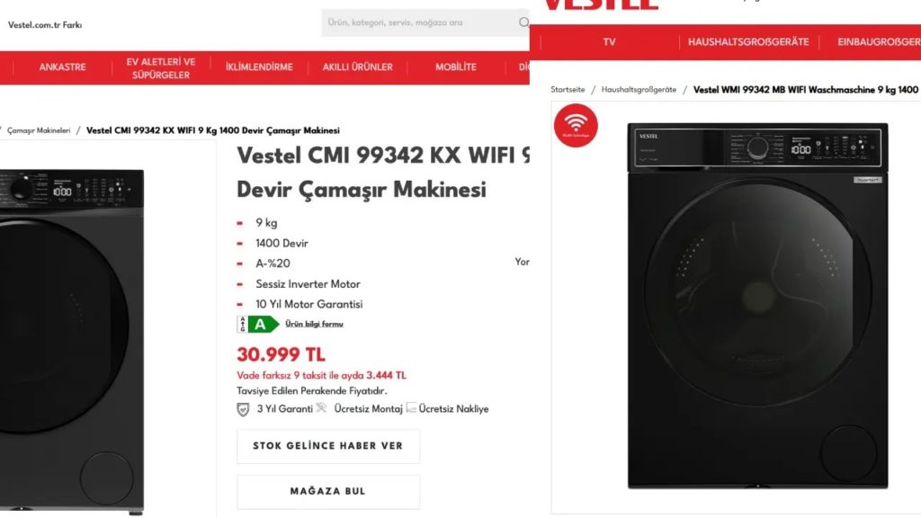 Vestel’in aynı ürününün Türkiye ve Almanya fiyatı gündem oldu
