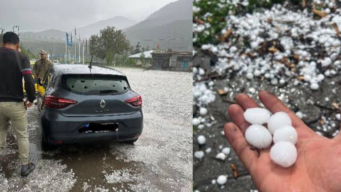 Almanya’da gündüz 26 derece, akşam dolu yağıyor