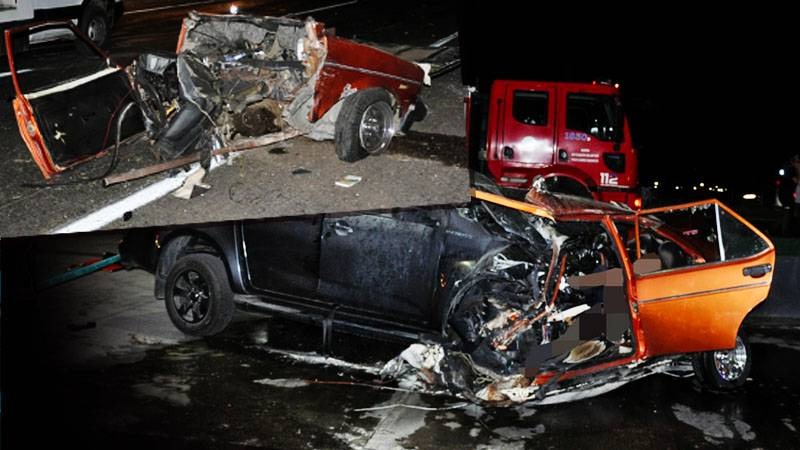 Otomobil ikiye bölündü: 5 kişi olay yerinde can verdi!