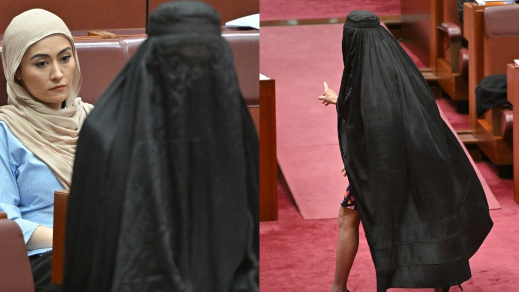 Avustralya senatosu’nda burka krizi: Hansson’ın gösterisi tepki çekti