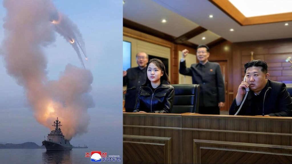 Kuzey Kore’den stratejik füze gösterisi: Kim Jong-un kızıyla birlikte tatbikatı izledi
