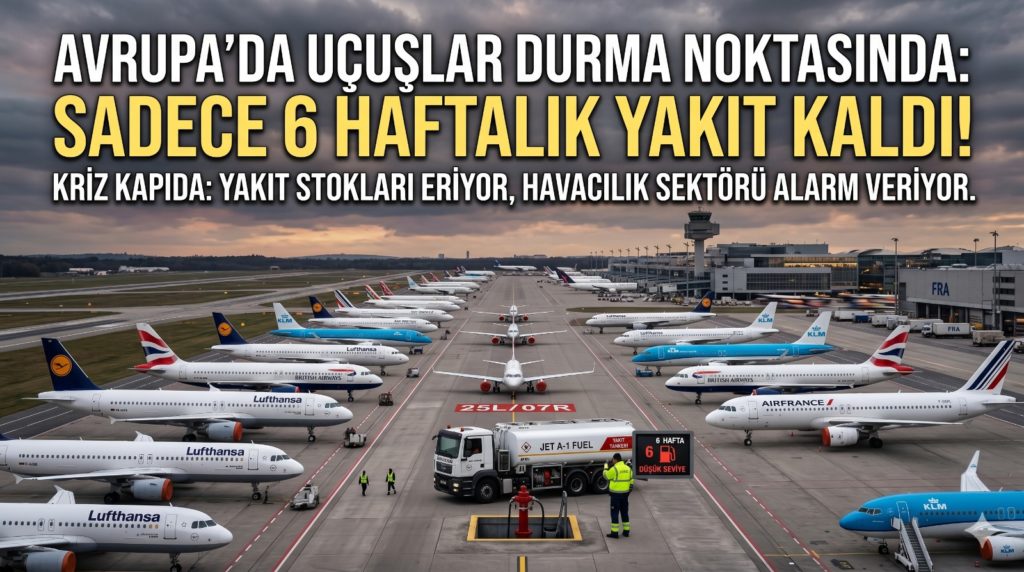 Avrupa’da uçuşlar durma noktasında: Sadece 6 haftalık yakıt kaldı!