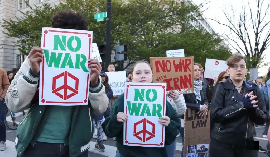 Beyaz Saray önünde savaş karşıtı öfke: “Zenginin savaşına hayatımızı vermeyeceğiz”