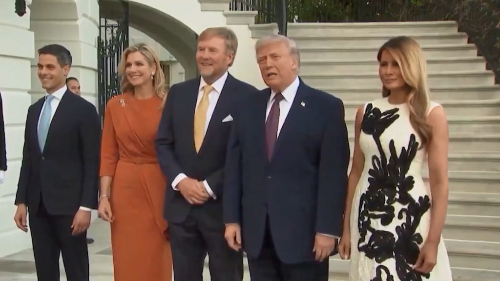 Beyaz Saray’da kraliyet ziyafeti: Trump, Hollanda kralı ve kraliçesini ağırladı