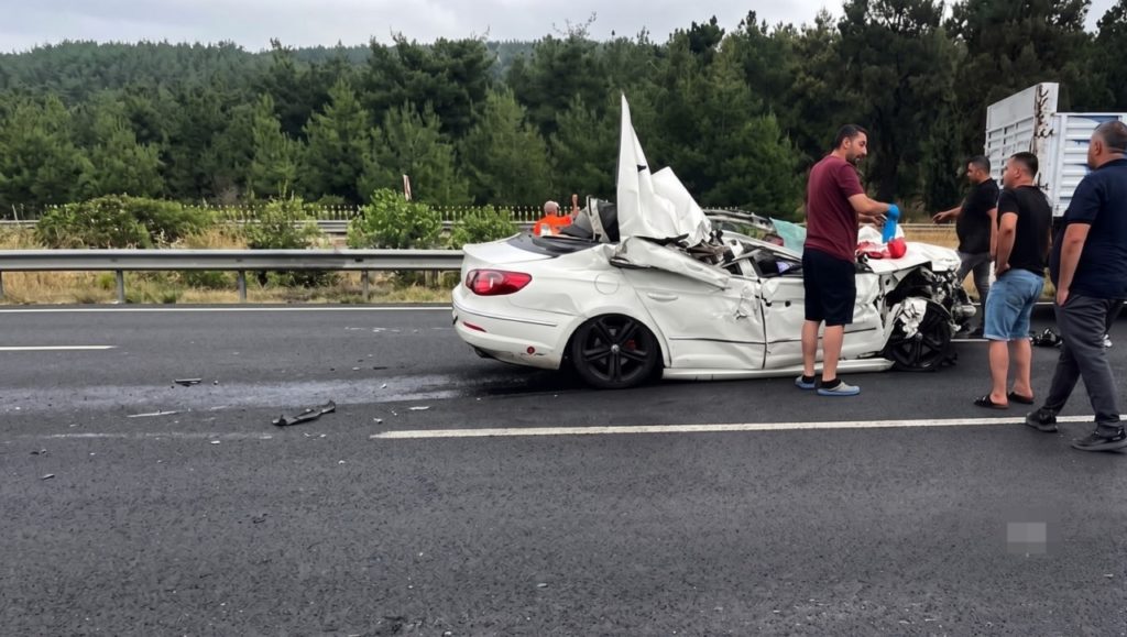 Gurbetçi feci kazada can verdi